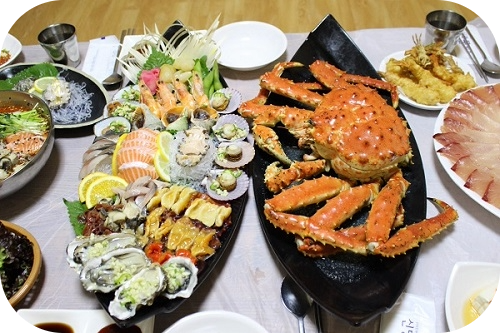 소래포구 어시장 상차림 이미지