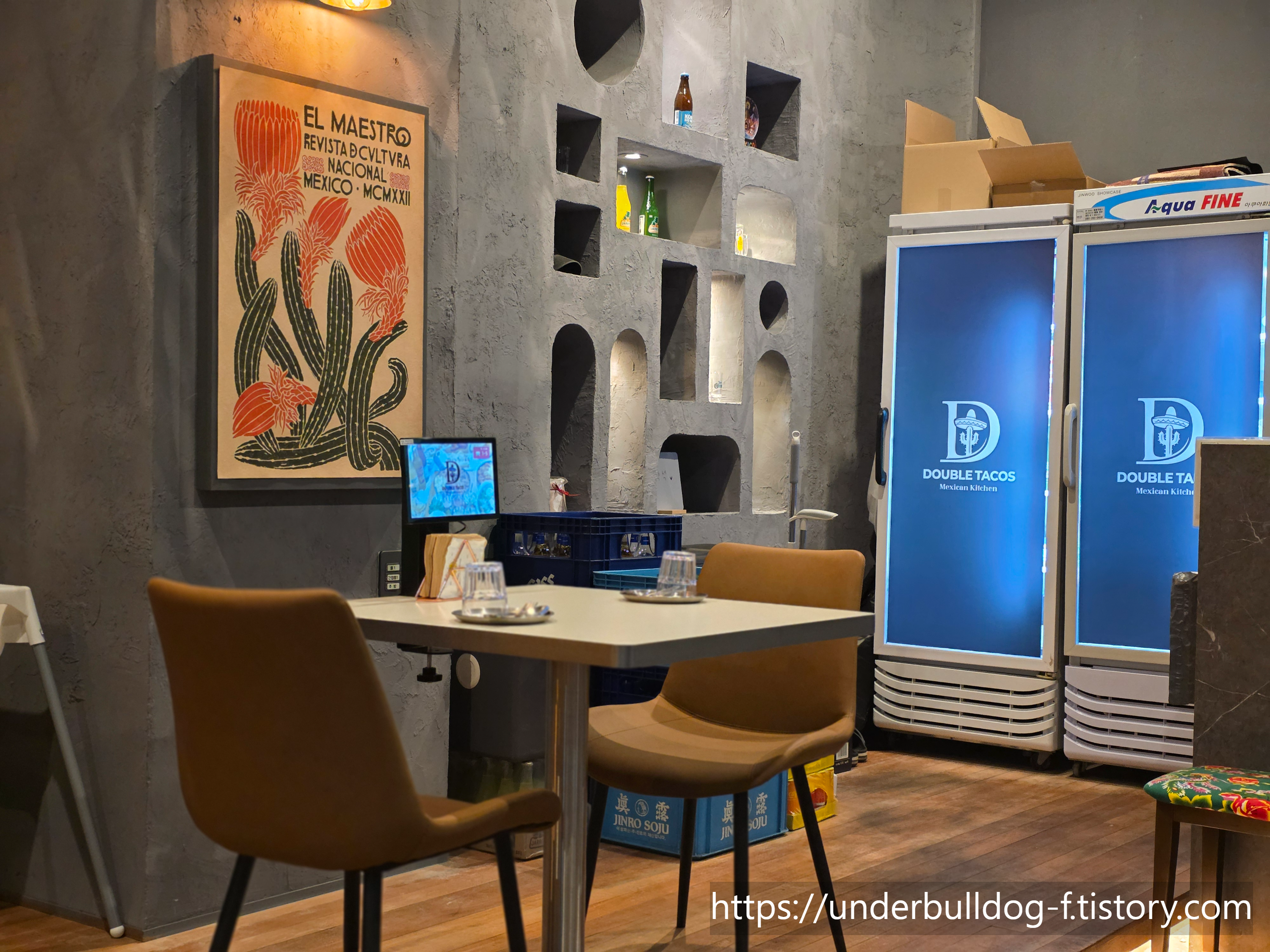 회색 톤 인테리어가 세련되게 느껴졌던 두정동 멕시칸 맛집