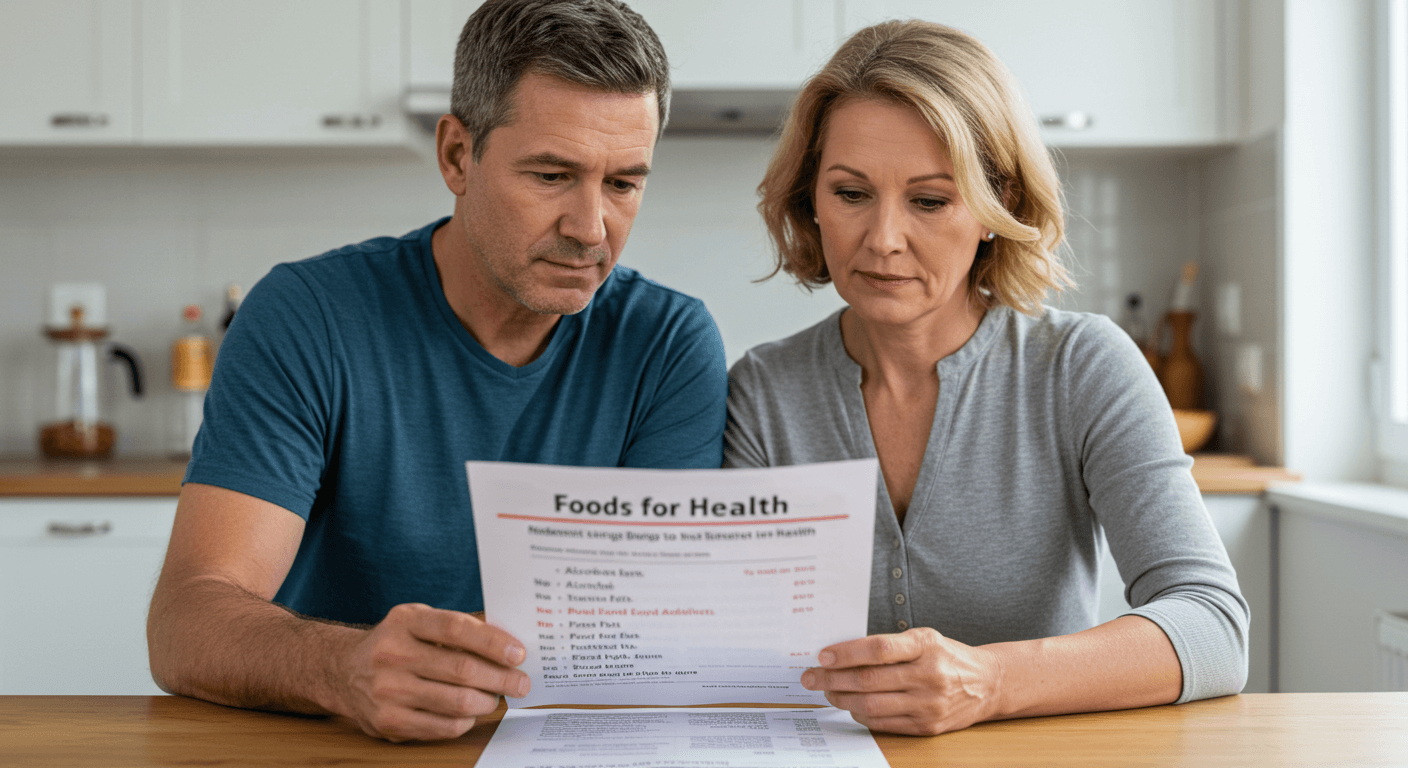 간에 나쁜 음식 체크리스트