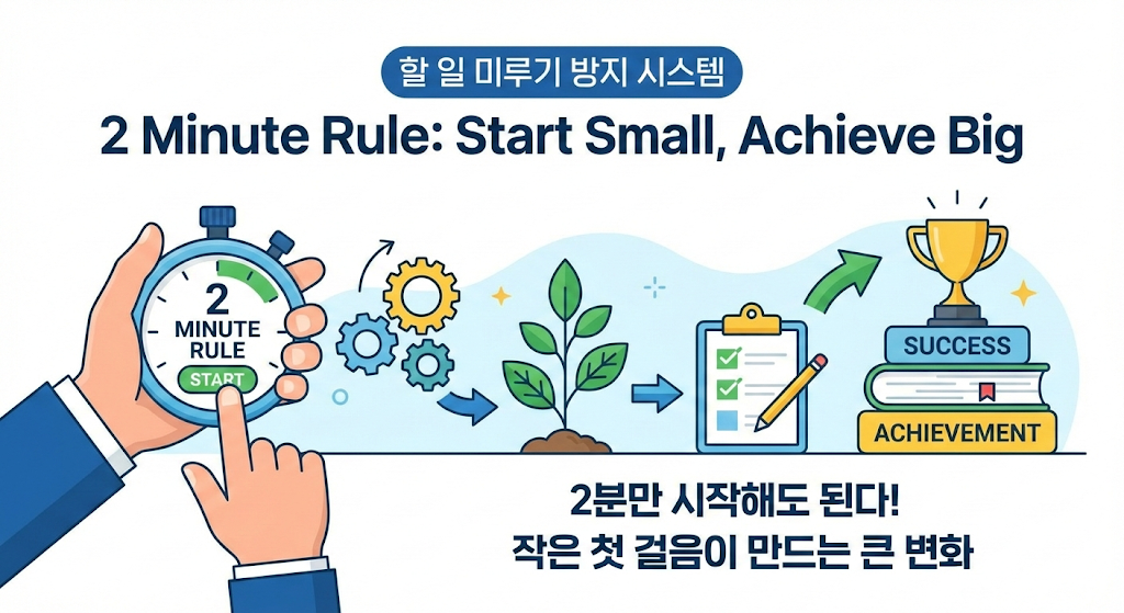 할 일 미루기 방지 시스템: 2분만 시작해도 된다