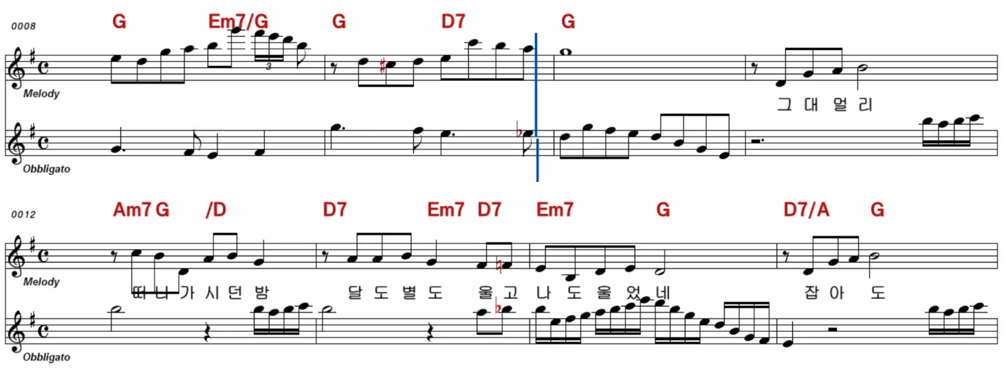 안다미(남인수) 작별 악보
