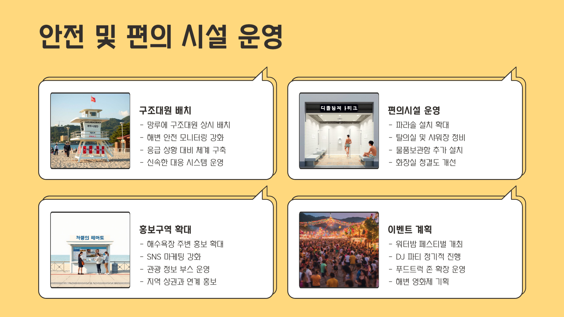 안전 & 편의 시설 운영 상황