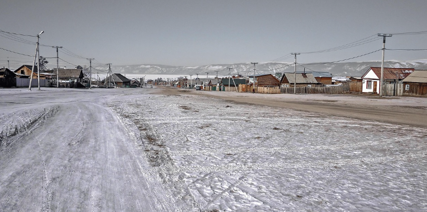 바닷가 마을의 겨울 모습