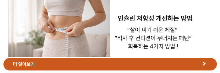 인슐린 저항성 개선하는 방법