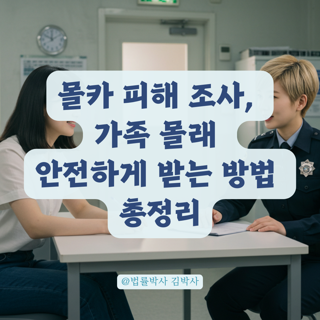 몰카 피해자 신분으로 조사받을 때, 가족 모르게 안전하게 대응하는 법