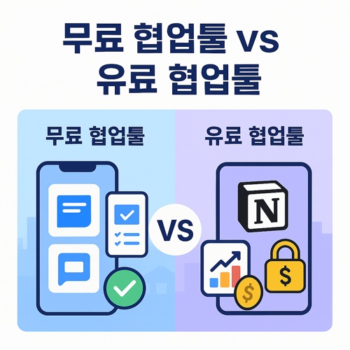 무료 협업툴 vs 유료 협업툴 섬네일