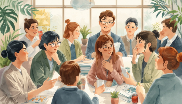 ENFJ는 사람을 믿는 사람들입니다. 누군가의 가능성을 발견하고, 그 사람이 더 나은 방향으로 성장하도록 돕고, 함께 살아가는 의미를 중요하게 생각합니다에 관한 그림입니다
그래서 ENFJ는 종종 따뜻한 리더라는 말을 듣습니다