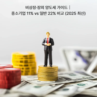 비상장&middot;장외 양도세 가이드｜중소기업 11% vs 일반 22% 비교 (2025 최신)
