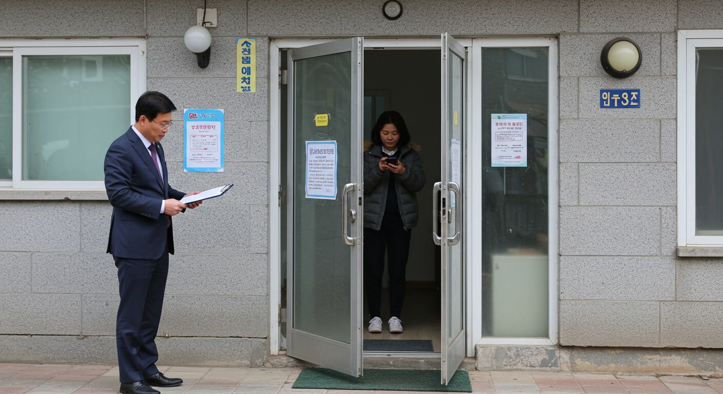 공무원 방문, 주소지 확인