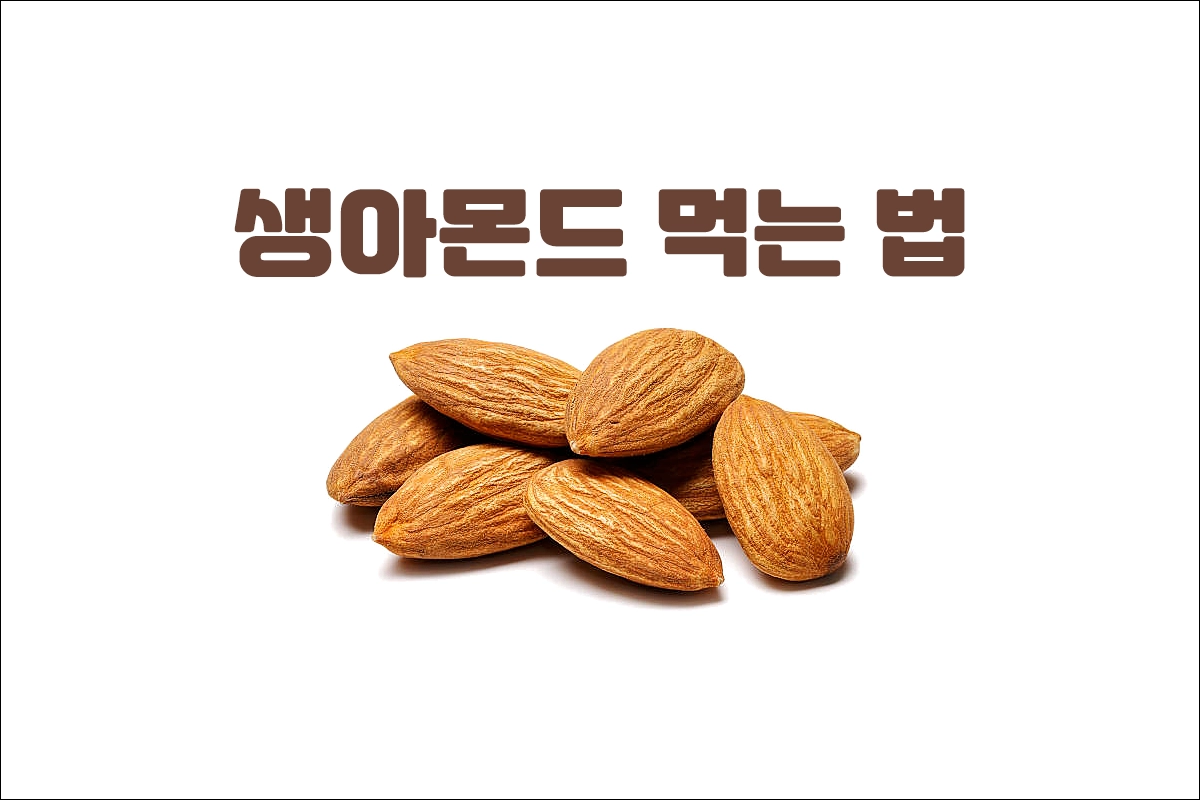 생아몬드 먹는 법
