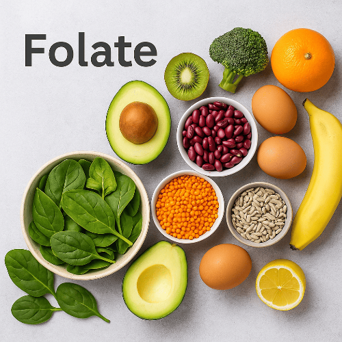 엽산이-풍부한-음식들이-나열되어-있음