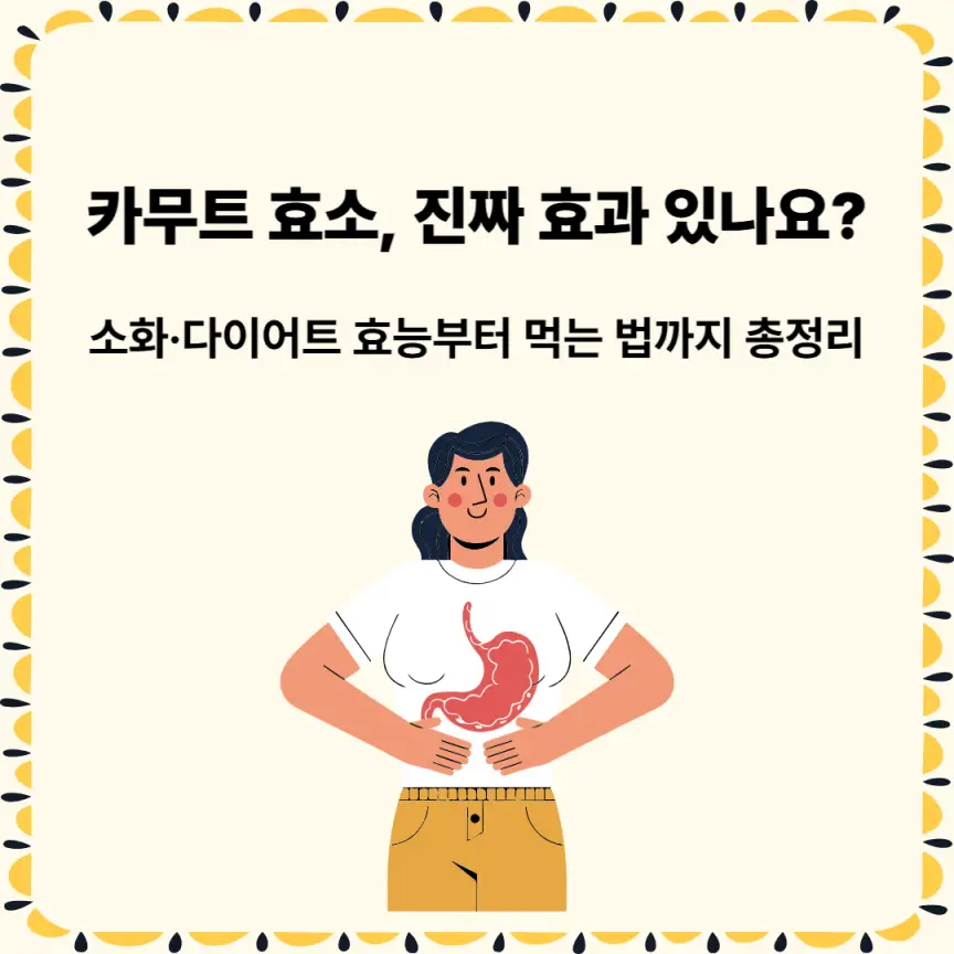 카무트 효소, 진짜 효과 있나요? 소화&middot;다이어트 효능부터 먹는 법까지 총정리