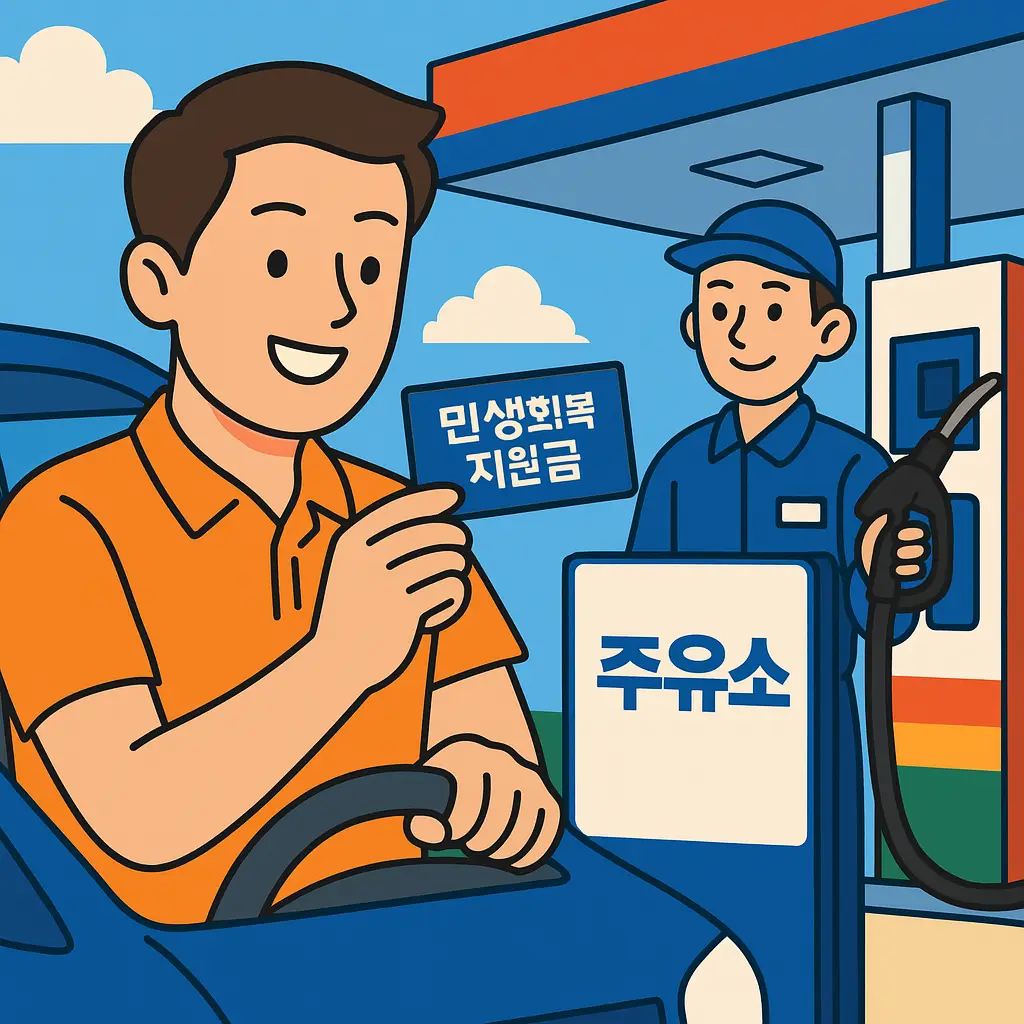 민생회복 지원금 주유소 사용