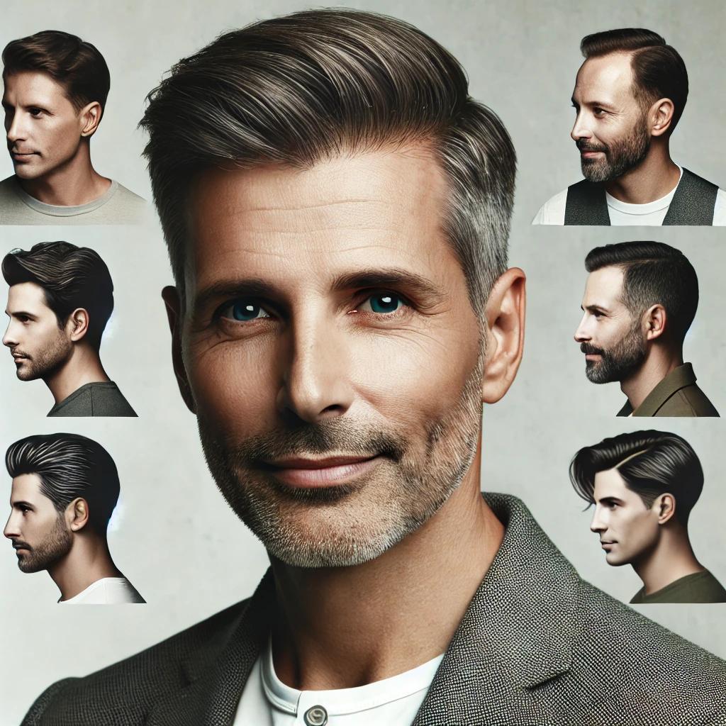 중년 남자 머리