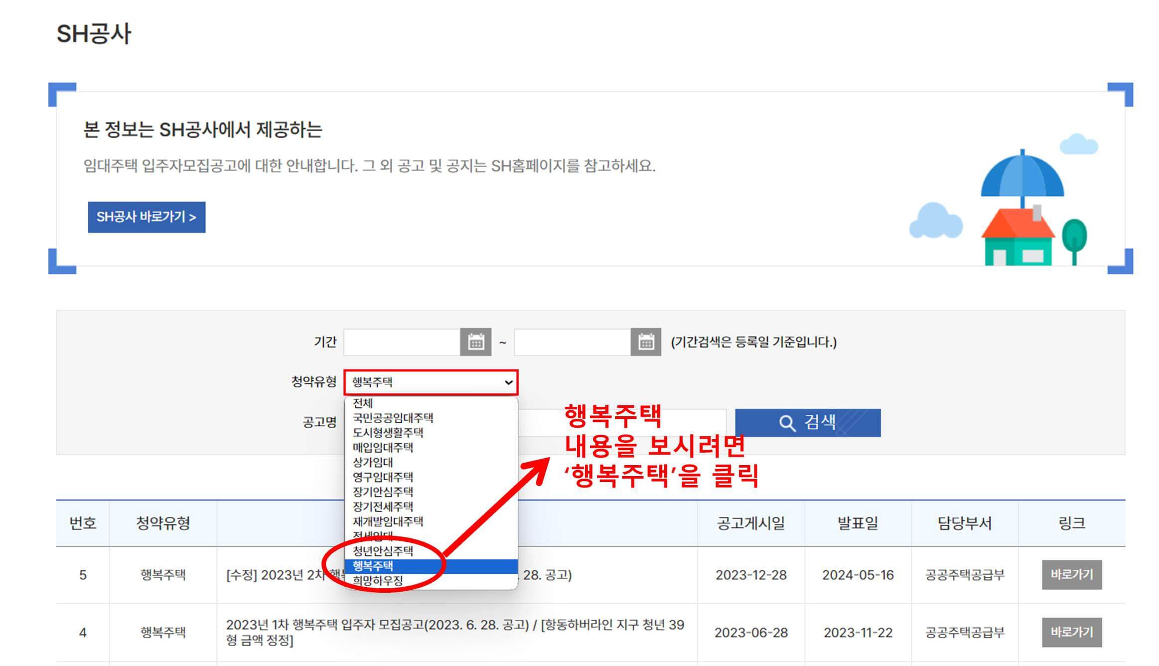 행복주택 입주자격 및 입주자 선정방법