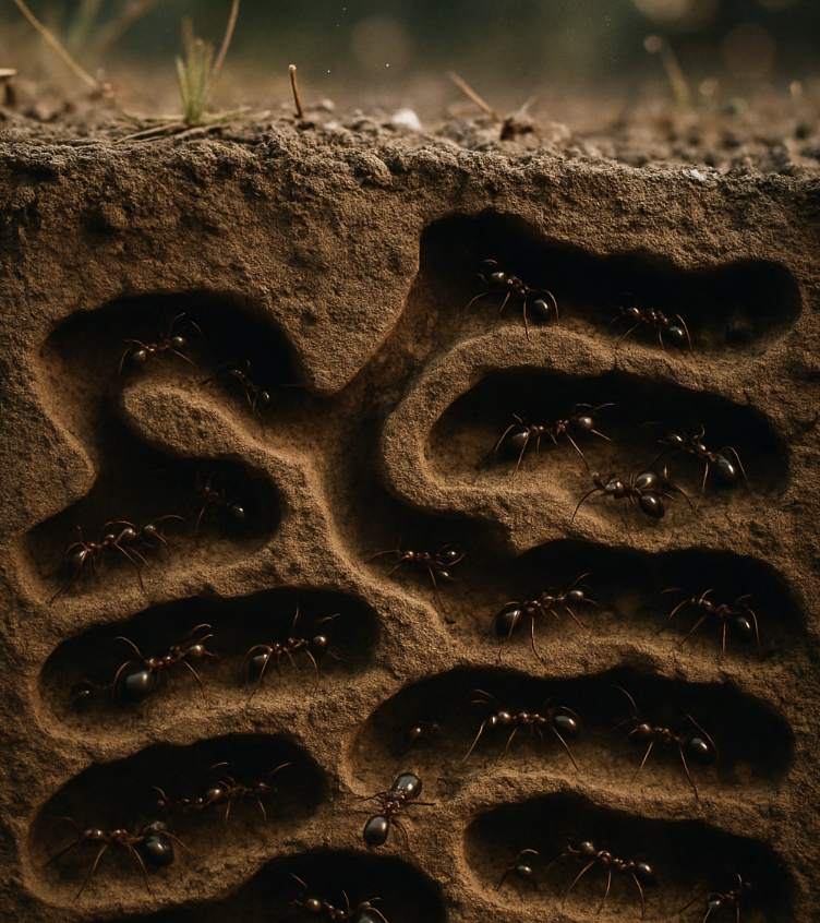 땅속의 아파트, 개미집