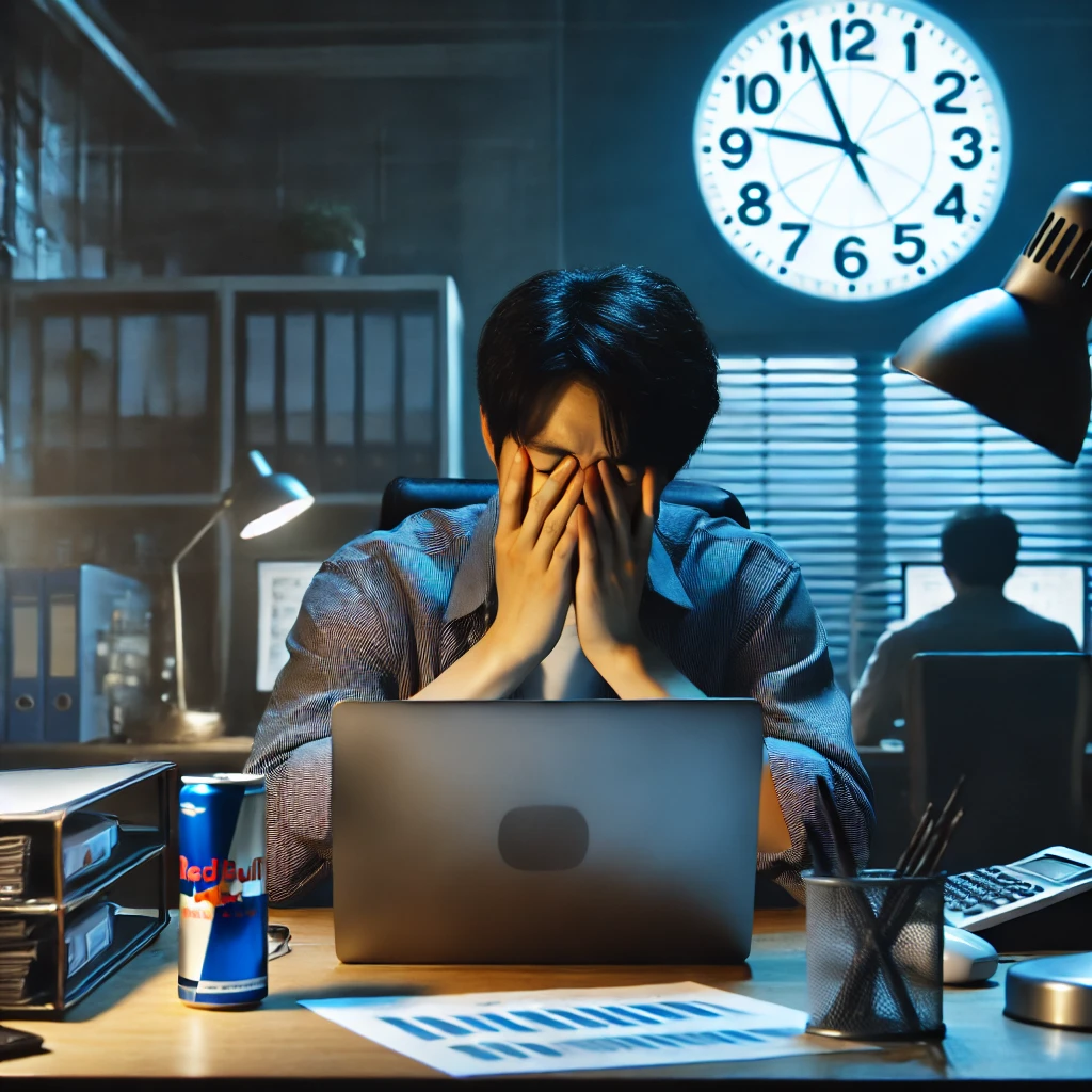 교대근무로 피곤해하는 직장인