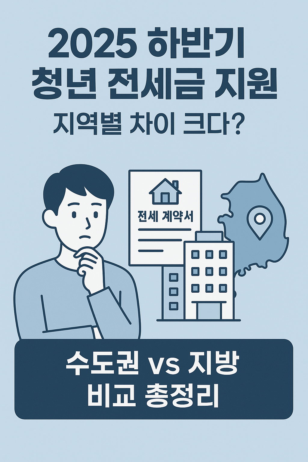 2025 한국 하반기 청년 전세금 지원, 지역별 차이