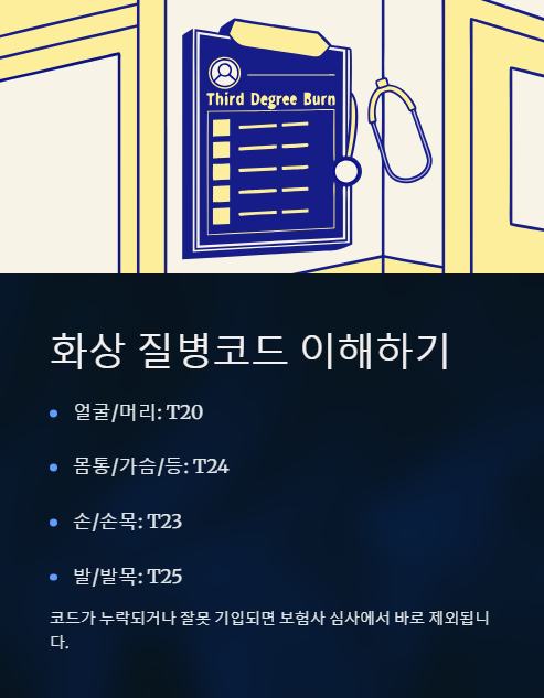 화상 질병코드 이해하기