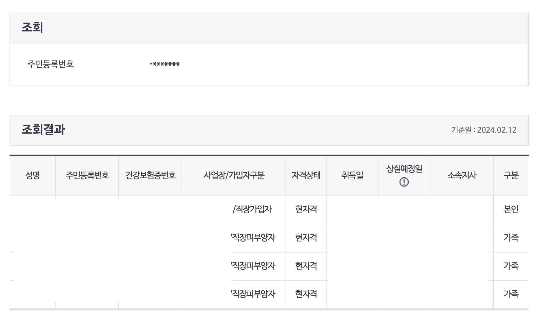 피부양자-확인