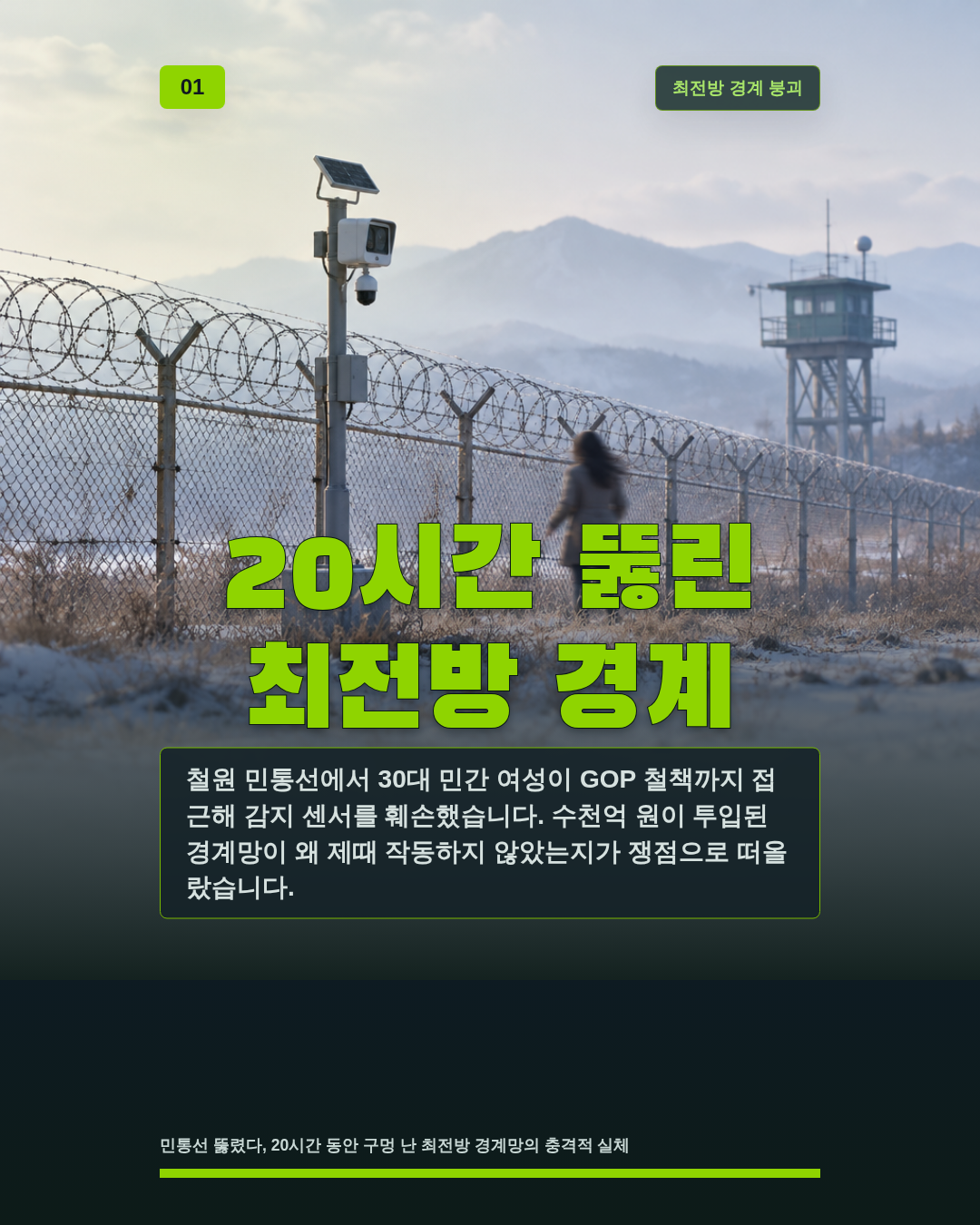 20시간 뚫린 최전방 경계