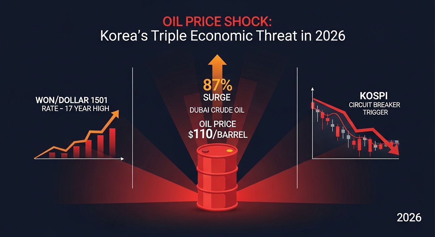유가 배럴당 110달러 돌파 이란 전쟁 이후 원달러 1500원 한국 이중충격