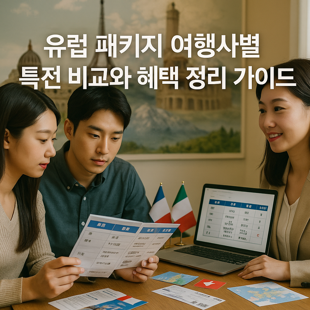 유럽 패키지 여행사별 특전 비교와 혜택 정리 가이드