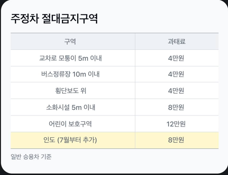 일반승요차기준 과태료
