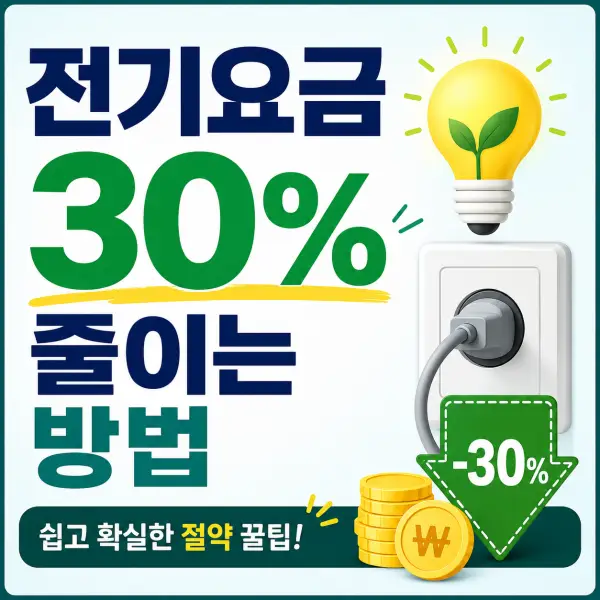 전기요금 30% 줄이는 방법