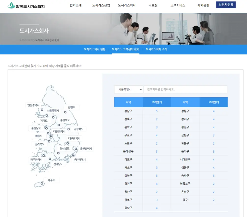 도시가스 요금조회