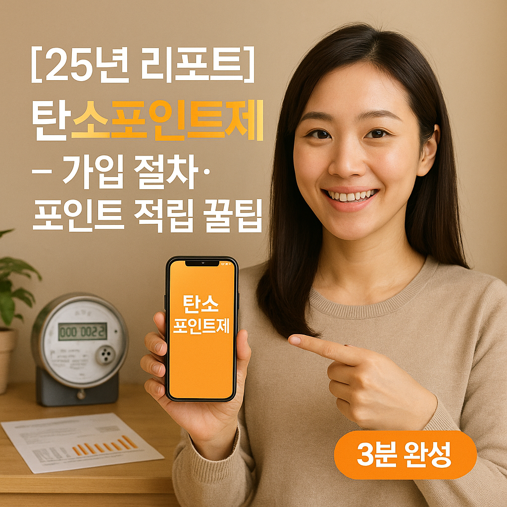 [25년 리포트] 탄소포인트제 &ndash; 가입 절차&middot;포인트 적립 꿀팁