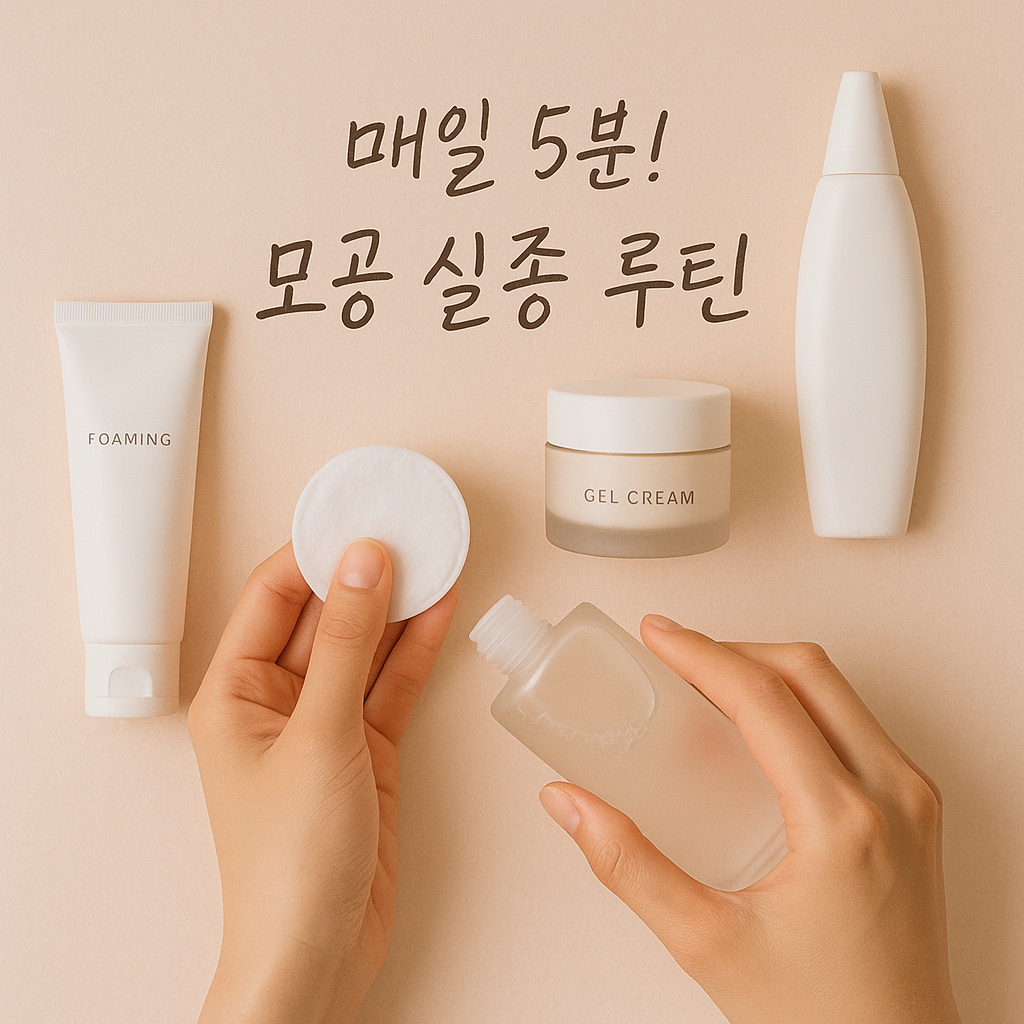 매일 5분! 모공 실종 루틴