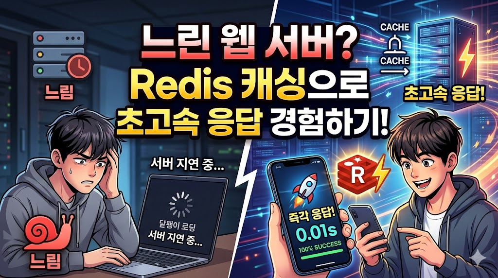 느린 웹 서버? Redis 캐싱으로 초고속 응답 경험하기!