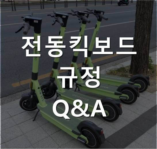 전동킥보드 규정