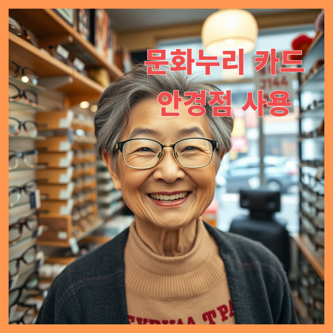 문화누리카드 안경 구매 사용처 주의사항