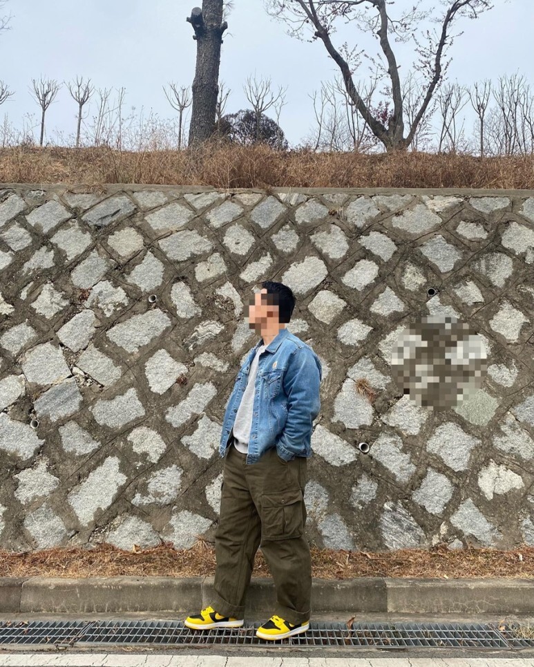 데일리룩(오뭘입)칼하트 청자켓, 비스폰지 맨투맨 멜란지그레이, 프리즘 웍스 카고바지,나이키 하이덩크 검노, 데일리룩, 데일리코디, 데일리패션, ootd