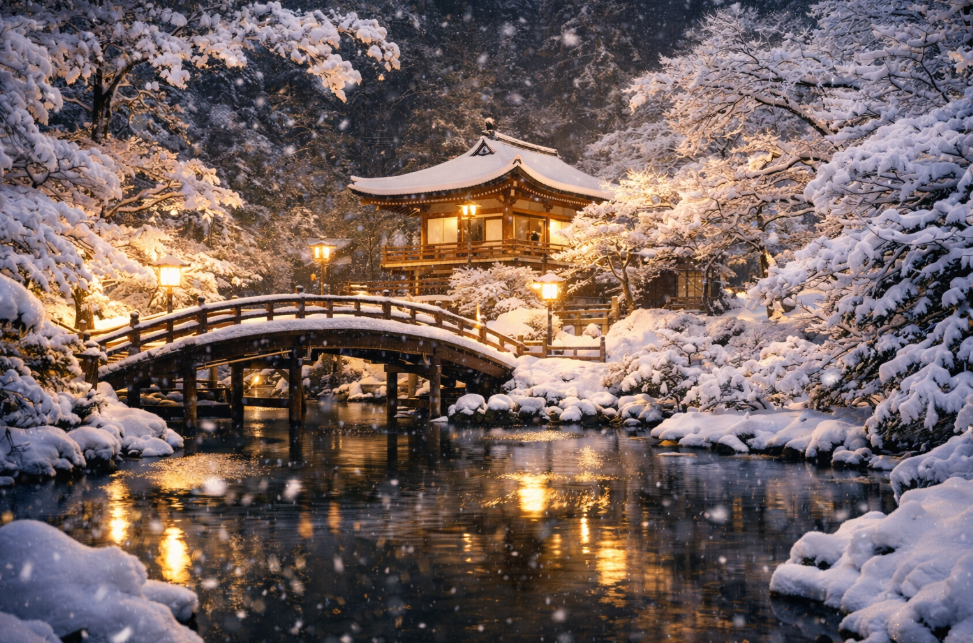 일본 겨울 이미지