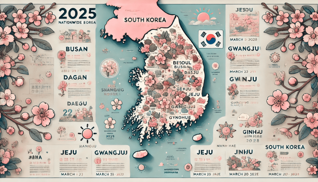 "2025년 벚꽃 개화 시기", "벚꽃 명소 추천", "벚꽃 여행 코스