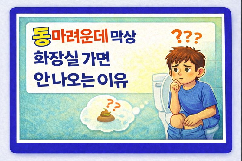 똥 마려운데 막상 화장실 가면 안 나오는 이유