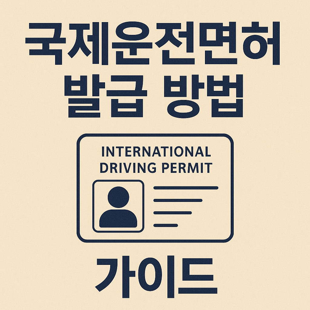 국제운전면허증 발급 방법