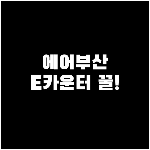 인천공항 에어부산 제2터미널 E카운터..