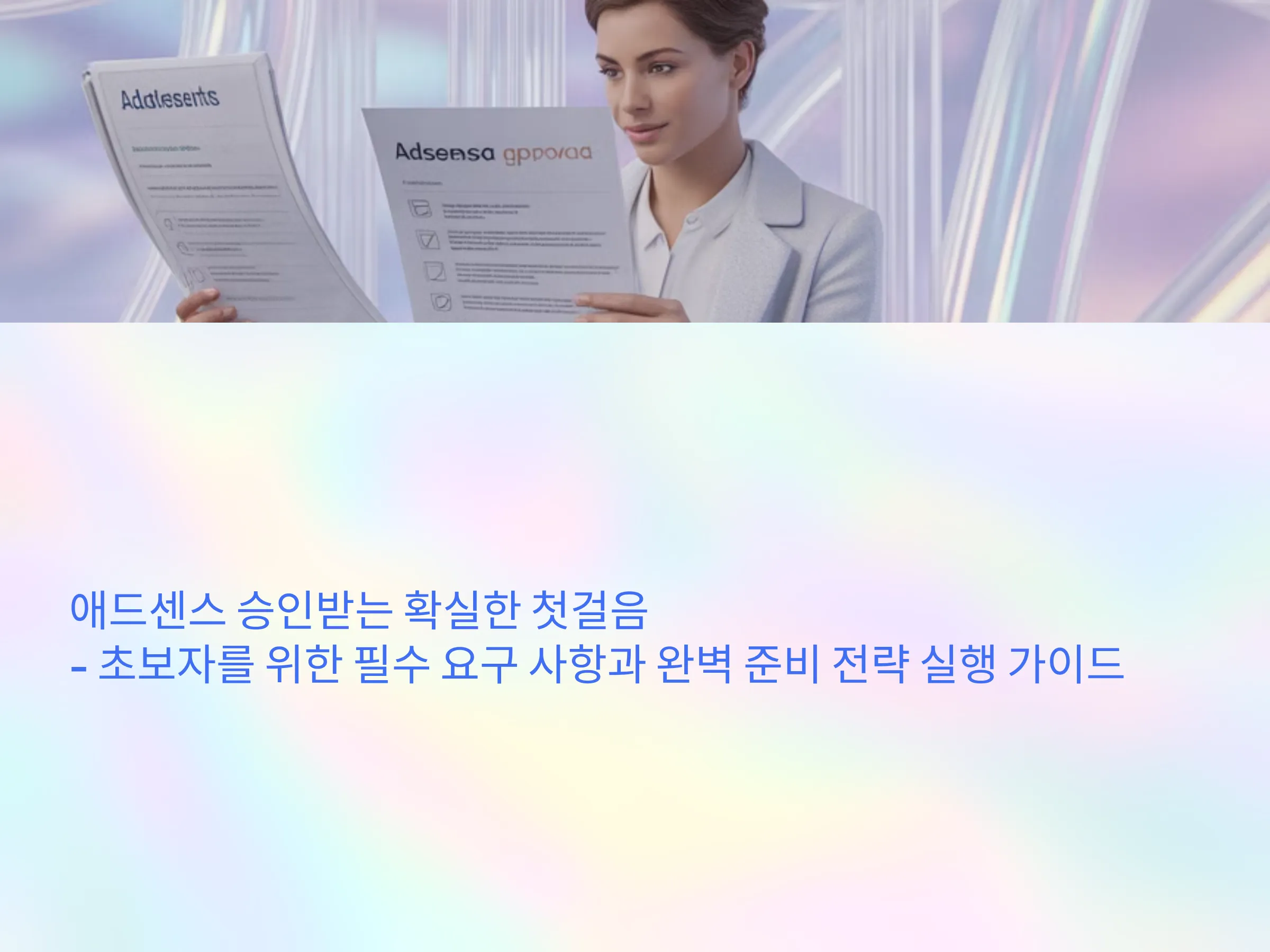 애드센스 승인받는 확실한 첫걸음