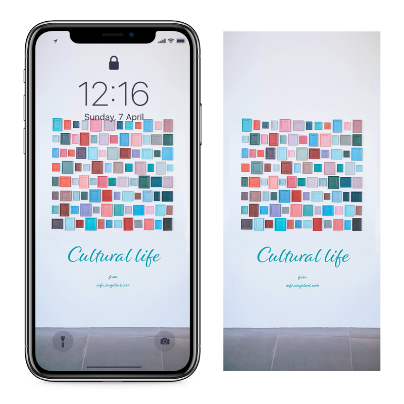 02 파스텔 액자 C - Cultural life 아이폰심플배경화면