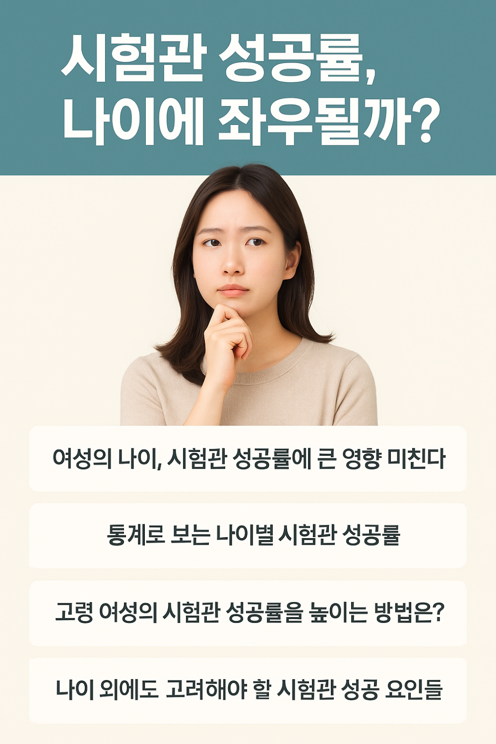 시험관 성공률, 나이에 좌우될까? 인포그래픽