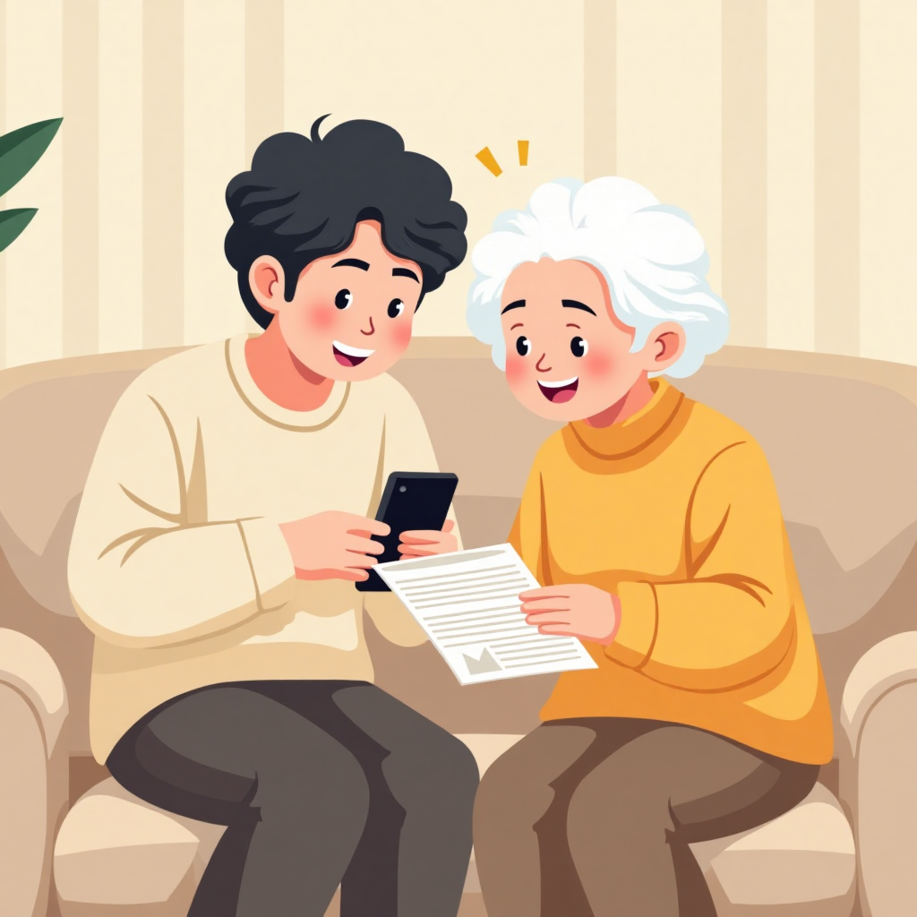 부모님 대신 소비쿠폰 신청하는 이미지