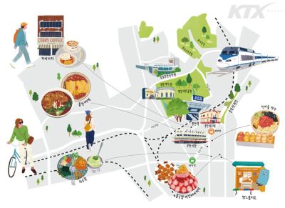 KTX 여행 지도