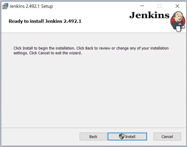 Jenkins Windows 설치 Install 실행