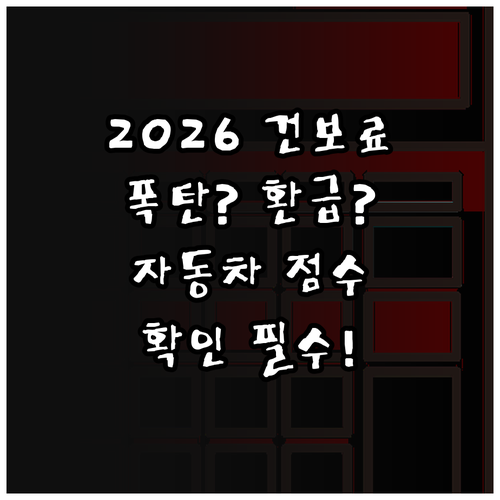 2026 건강보험료 정산 결과 조회 ..