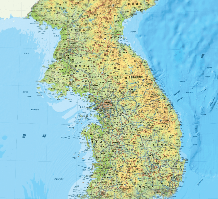 대한민국 지도보기 방법