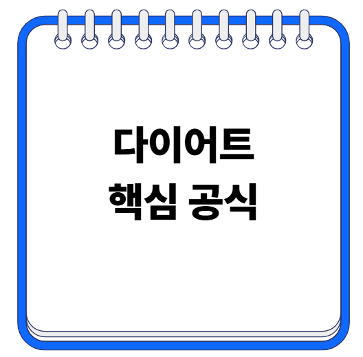 다이어트 핵심